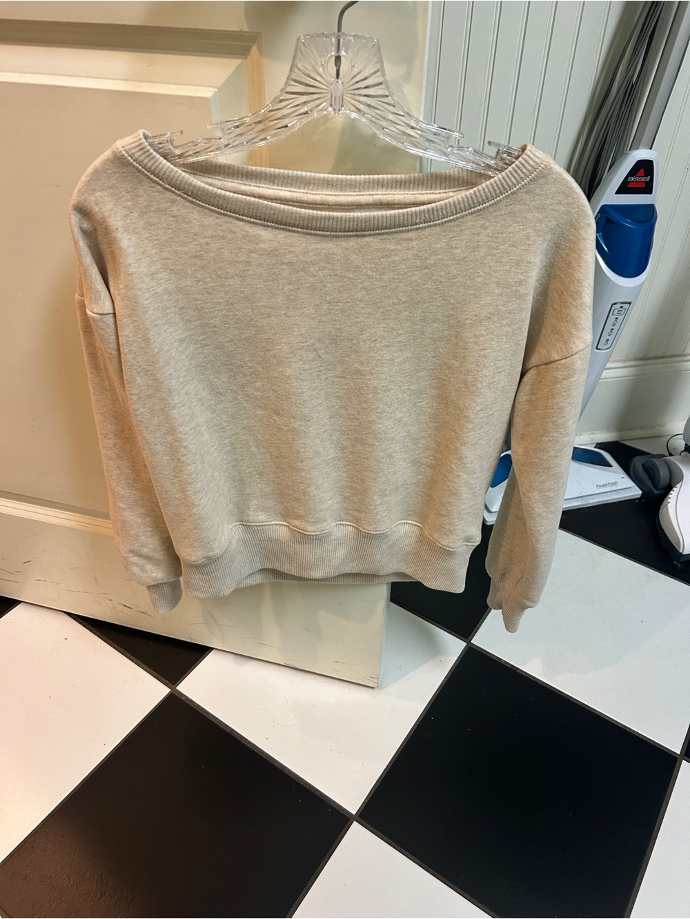 abercrombie kids Cream Crewneck Sweatshirt
